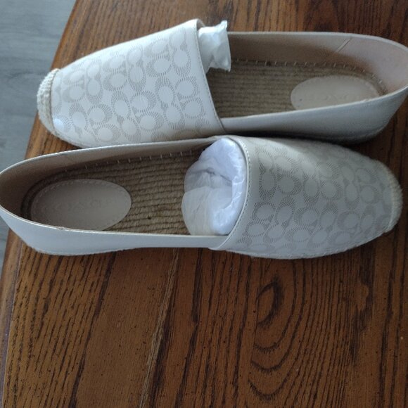 Coach leather espadrilles. NIB - Picture 1 of 4